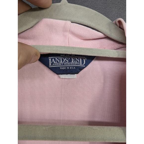 Lands End Cardigan Womens Large Pink Button Front USA Vintage - Picture 3 of 8